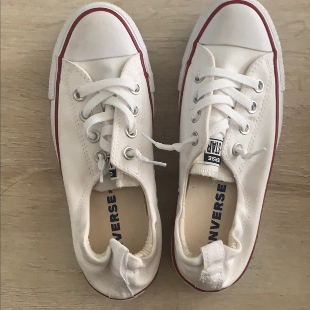 White slip on low top converse size 7.5